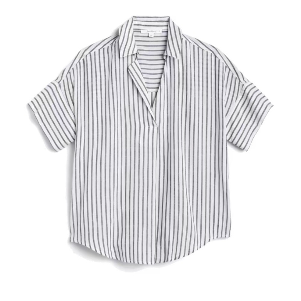 Fun2Fun Ellis Button Back striped top size XL